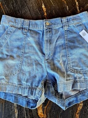 Old Navy Blue High-Rise Chino Shorts